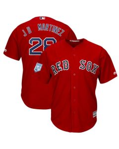 Men's Boston Red Sox #28 J.D. Martinez Red 2019 Spring Training Cool Base Stitched MLB Jersey