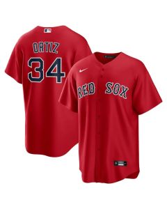 Men's Boston Red Sox #34 David Ortiz Red Cool Base Stitched MLB Jersey