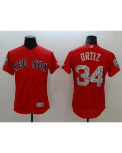 Men's Boston Red Sox #34 David Ortiz White 2018 Spring Training Flexbase Stitched MLB Jersey