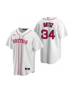 Men's Boston Red Sox #34 David Ortiz White Cool Base Stitched Jersey