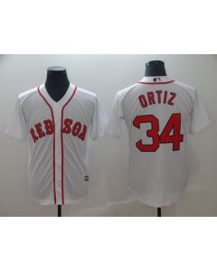 Men's Boston Red Sox #34 David Ortiz White Cool Base Stitched MLB Jersey