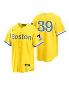 Men's Boston Red Sox #39 Christian Arroyo Gold City Connect Stitched Baseball Jersey