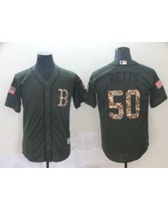 Men's Boston Red Sox #50 Mookie Betts Green Cool Base Stitched MLB Jersey