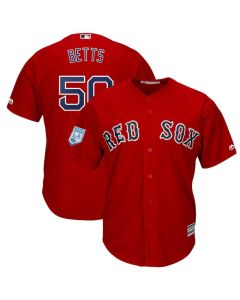 Men's Boston Red Sox #50 Mookie Betts Red 2019 Spring Training Cool Base Stitched MLB Jersey