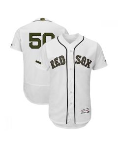 Men's Boston Red Sox #50 Mookie Betts White 2018 Memorial Day Flexbase Stitched MLB Jersey