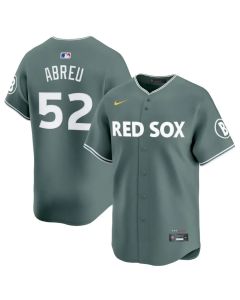 Men's Boston Red Sox #52 Wilyer Abreu Green 2025 City Connect Limited Player Jersey (Red Green)