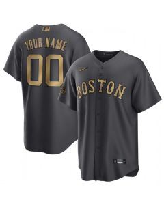 Men's Boston Red Sox ACTIVE Player Custom 2022 All-star Charcoal Cool Base Stitched Jersey