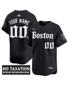 Men's Boston Red Sox Black 'Retro Newspaper Edition' Vapor Premier Limited Baseball Custom Jersey