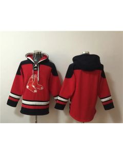 Men's Boston Red Sox Blank Ageless Must-Have Lace-Up Pullover Hoodie