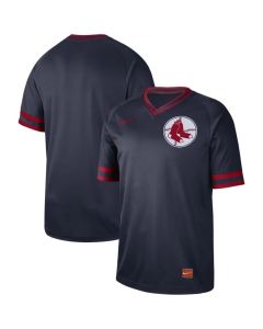Men's Boston Red Sox Blank Navy Cooperstown Collection Legend Stitched MLB Jersey