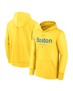 Men's Boston Red Sox Gold City Connect Pregame Performance Pullover Hoodie