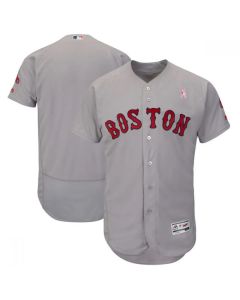 Men's Boston Red Sox Gray 2018 Mother's Day Flexbase Stitched MLB Jersey