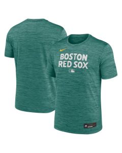 Men's Boston Red Sox Green 2025 City Connect Authentic Collection Velocity Performance T-Shirt (Red Green)