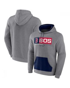 Men's Boston Red Sox Heathered Gray iconic Steppin Up Fleece Pullover Hoodie