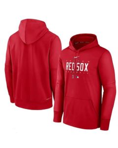 Men's Boston Red Sox Red Collection Pregame Performance Pullover Hoodie