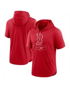 Men's Boston Red Sox Red Short Sleeve Pullover Hoodie