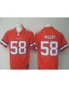 Men's Broncos #58 Von Miller Orange Limited Rush Stitched NFL Jersey