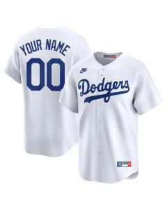 Men's Brooklyn Dodgers White Cooperstown Collection Custom Jersey (White)