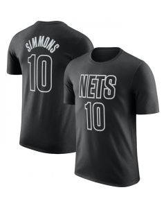 Men's Brooklyn Nets #10 Ben Simmons Black 2022/23 Statement Edition Name & Number T-Shirt