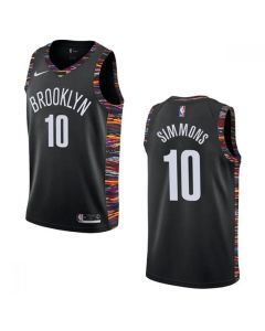 Men's Brooklyn Nets #10 Ben Simmons Black Stitched Basketball Jersey (Black)