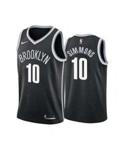 Men's Brooklyn Nets #10 Ben Simmons Black Stitched Basketball Jersey