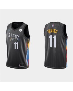 Men's Brooklyn Nets #11 Kyrie Irving 2020 Black City Edition Stitched Jersey