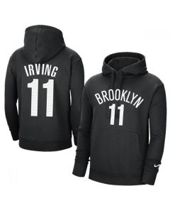 Men's Brooklyn Nets #11 Kyrie Irving 2021 Black Pullover Hoodie (Black)
