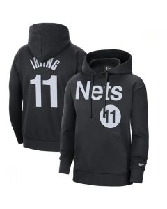 Men's Brooklyn Nets #11 Kyrie Irving 2021 Black Pullover Hoodie