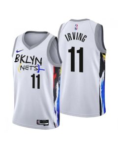 Men's Brooklyn Nets #11 Kyrie Irving 2022/23 White City Edition Stitched Basketball Jersey