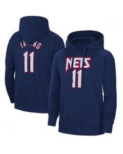 Men's Brooklyn Nets #11 Kyrie Irving 2022 Navy Pullover Hoodie