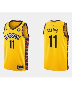 Men's Brooklyn Nets #11 Kyrie Irving Amarillo Swingman Stitched NBA Jersey
