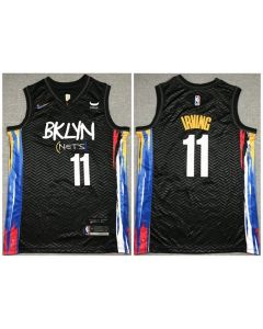 Men's Brooklyn Nets #11 Kyrie Irving Black City Edition Stitched Jersey