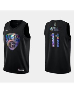 Men's Brooklyn Nets #11 Kyrie Irving Black Crucial Catch Stitched NBA Jersey