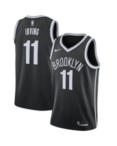 Men's Brooklyn Nets #11 Kyrie Irving Black Icon Edition Swingman Stitched Jersey