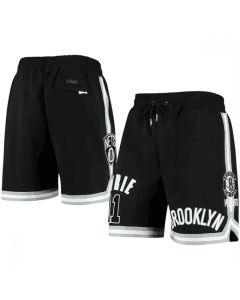 Men's Brooklyn Nets #11 Kyrie Irving Black Shorts