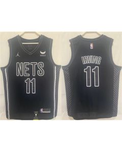 Men's Brooklyn Nets #11 Kyrie Irving Black Stitched Basketball Jersey
