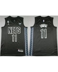 Men's Brooklyn Nets #11 Kyrie Irving Black2022-23 Statement Edition No.6 Patch Stitched Basketball Jersey