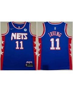 Men's Brooklyn Nets #11 Kyrie Irving Blue Stitched Basketball Jersey