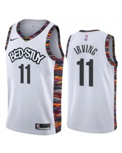 Men's Brooklyn Nets #11 Kyrie Irving White 2019 City Edition Stitched NBA Jersey