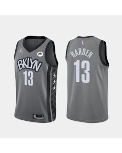 Men's Brooklyn Nets #13 James Harden 2020/21 Gray Statement Edition Swingman Stitched Jersey