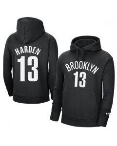 Men's Brooklyn Nets #13 James Harden 2021 Black Pullover Hoodie (Black)