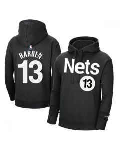 Men's Brooklyn Nets #13 James Harden 2021 Black Pullover Hoodie