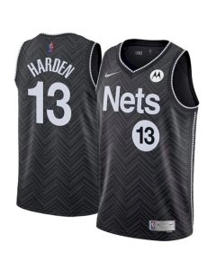 Men's Brooklyn Nets #13 James Harden Black Stitched NBA Jersey (Black)