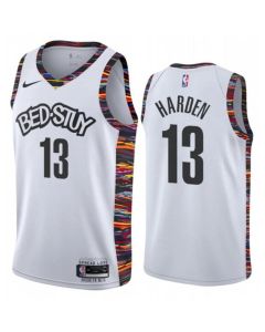 Men's Brooklyn Nets #13 James Harden White City Edition Stitched NBA Jersey