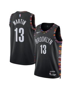 Men's Brooklyn Nets #13 Tyrese Martin Black 2025/26 City Edition Swingman Jersey (Black)