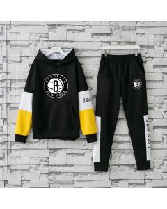 Men's Brooklyn Nets 2019 Black Tracksuits Hoodie Suit