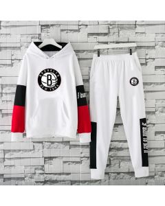 Men's Brooklyn Nets 2019 White Tracksuits Hoodie Suit