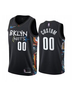 Men's Brooklyn Nets 2020 Black City Edition Customized Stitched NBA Jersey