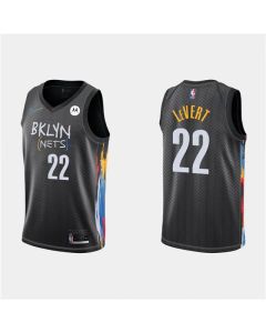 Men's Brooklyn Nets #22 Caris LeVert 2020 Black City Edition Stitched Jersey