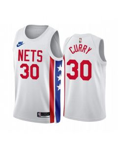 Men's Brooklyn Nets #30 Seth Curry 2022/23 White Classic Edition Stitched Basketball Jersey